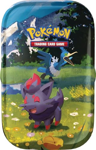 Pokémon : Mini-boîte Méga-Évolution – Héros Transcendants – Zorua et Nigosier (1 Page d’Autocollants, 1 Carte Artistique et 2 boosters)