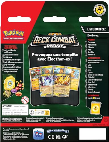 Pokémon: Deck Combat Deluxe – Électhor-ex du JCC Pokémon (Deck de 60 Cartes prêt à l’Emploi et Accessoires)