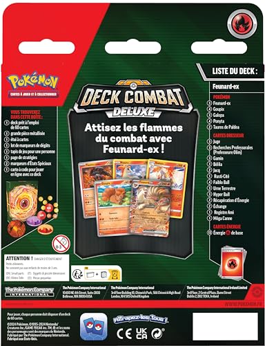 Pokémon: Deck Combat Deluxe – Feunard-ex du JCC Pokémon (Deck de 60 Cartes prêt à l’Emploi et Accessoires)