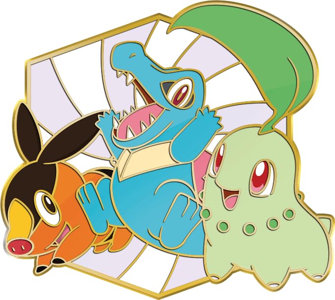 Pokémon : Collection avec pin’s Deluxe Premiers Partenaires Méga-Évolution – Héros Transcendants (3 Cartes Promo Brillantes, 1 pin’s Deluxe et 5 boosters)