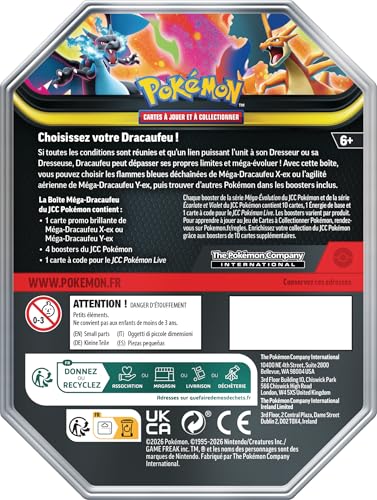 Pokémon : Boîte Méga-Dracaufeu X-ex (4 boosters et 1 Carte Promo Brillante)