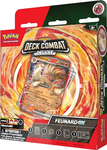 Pokémon: Deck Combat Deluxe – Feunard-ex du JCC Pokémon (Deck de 60 Cartes prêt à l’Emploi et Accessoires)