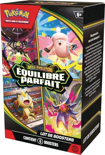 Pokémon : Lot de boosters Méga-Évolution – Équilibre Parfait (6 boosters) du JCC Pokémon