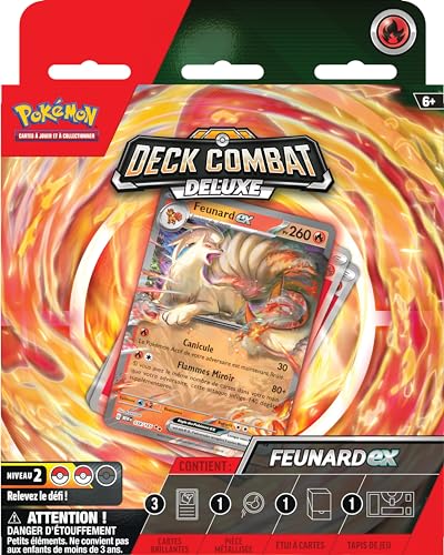 Pokémon: Deck Combat Deluxe – Feunard-ex du JCC Pokémon (Deck de 60 Cartes prêt à l’Emploi et Accessoires)