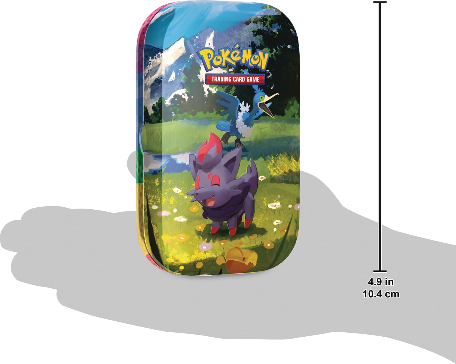 Pokémon : Mini-boîte Méga-Évolution – Héros Transcendants – Zorua et Nigosier (1 Page d’Autocollants, 1 Carte Artistique et 2 boosters)