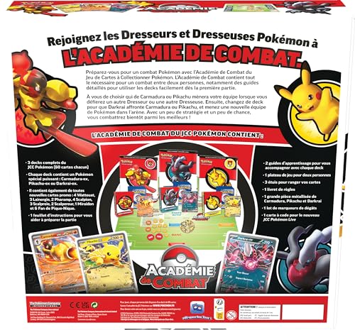 Pokémon: Académie de Combat du JCC Pokémon 2024 (Pikachu, Carmadura et Darkrai)