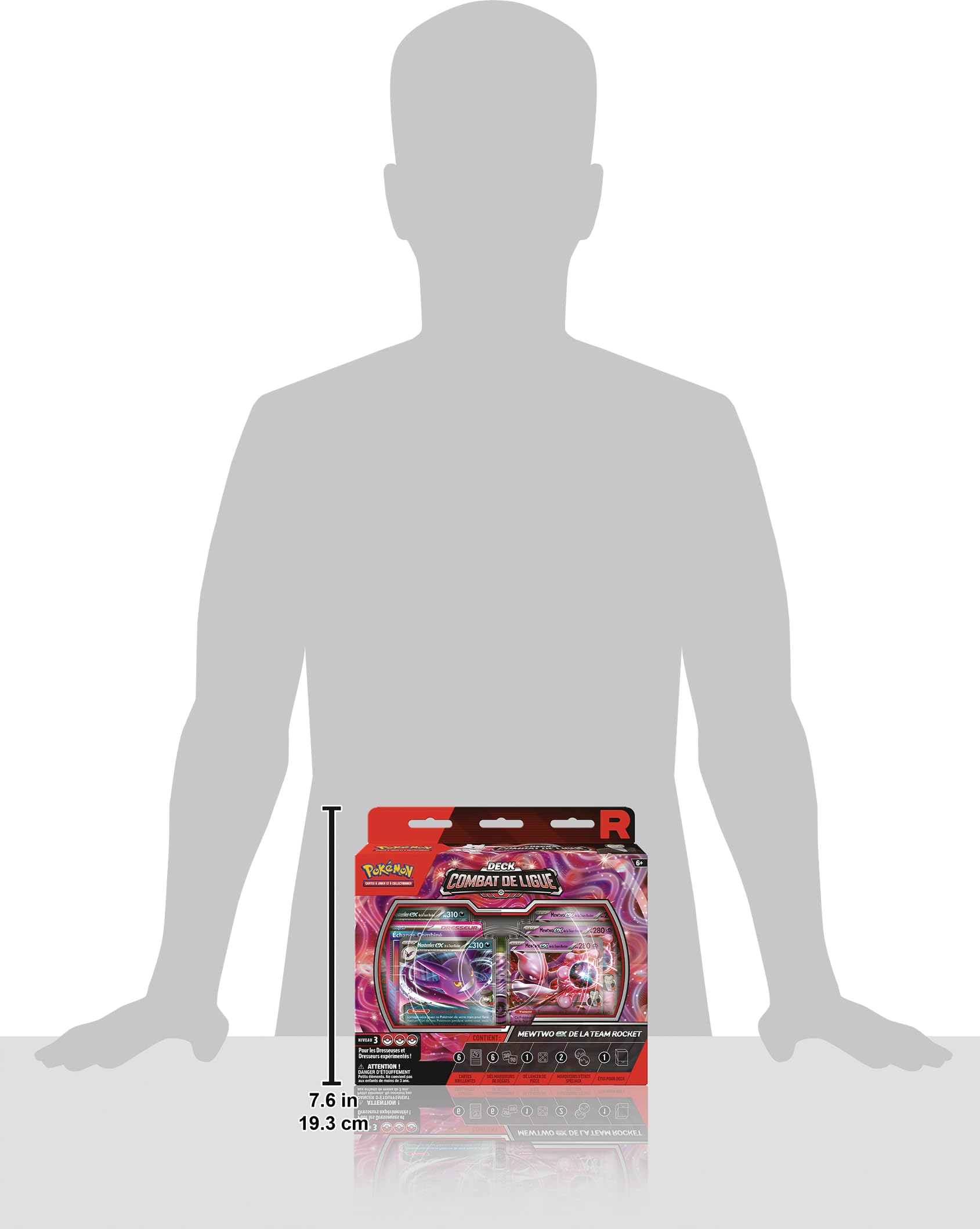 Pokémon : Deck Combat de Ligue Mewtwo-ex de la Team Rocket (1 Deck de 60 Cartes prêt à l’Emploi)