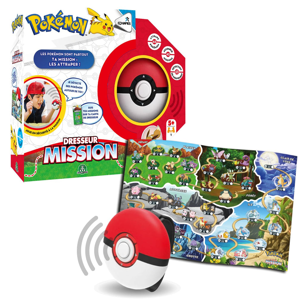 ZANZOON, Pokémon - Dresseur Mission (Version française), Jeu de société ludique et immersif, Capture Tous Les Pokémon, 1 Joueur, pour Les Enfants à partir de 5 Ans, GPK02