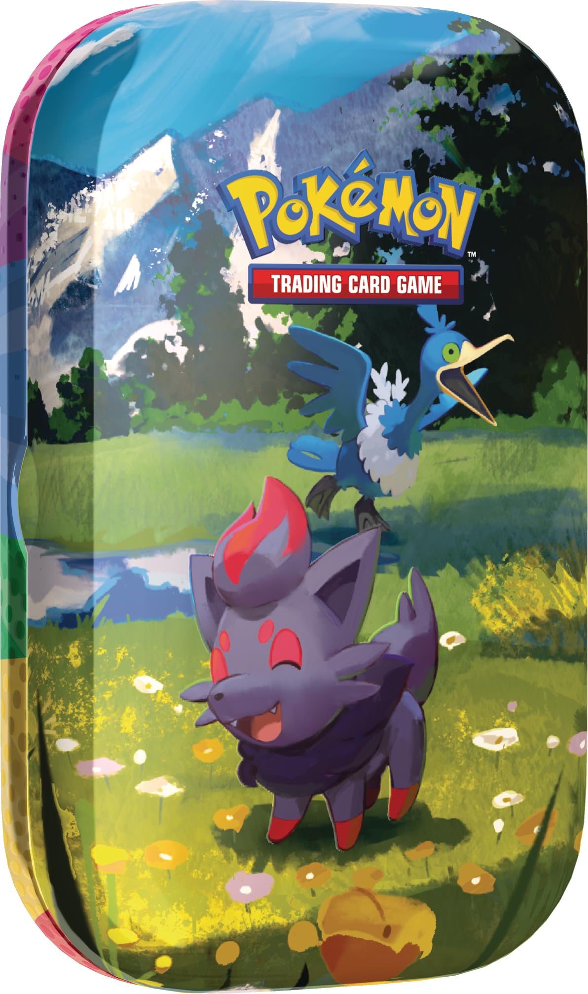 Pokémon : Mini-boîte Méga-Évolution – Héros Transcendants – Zorua et Nigosier (1 Page d’Autocollants, 1 Carte Artistique et 2 boosters)