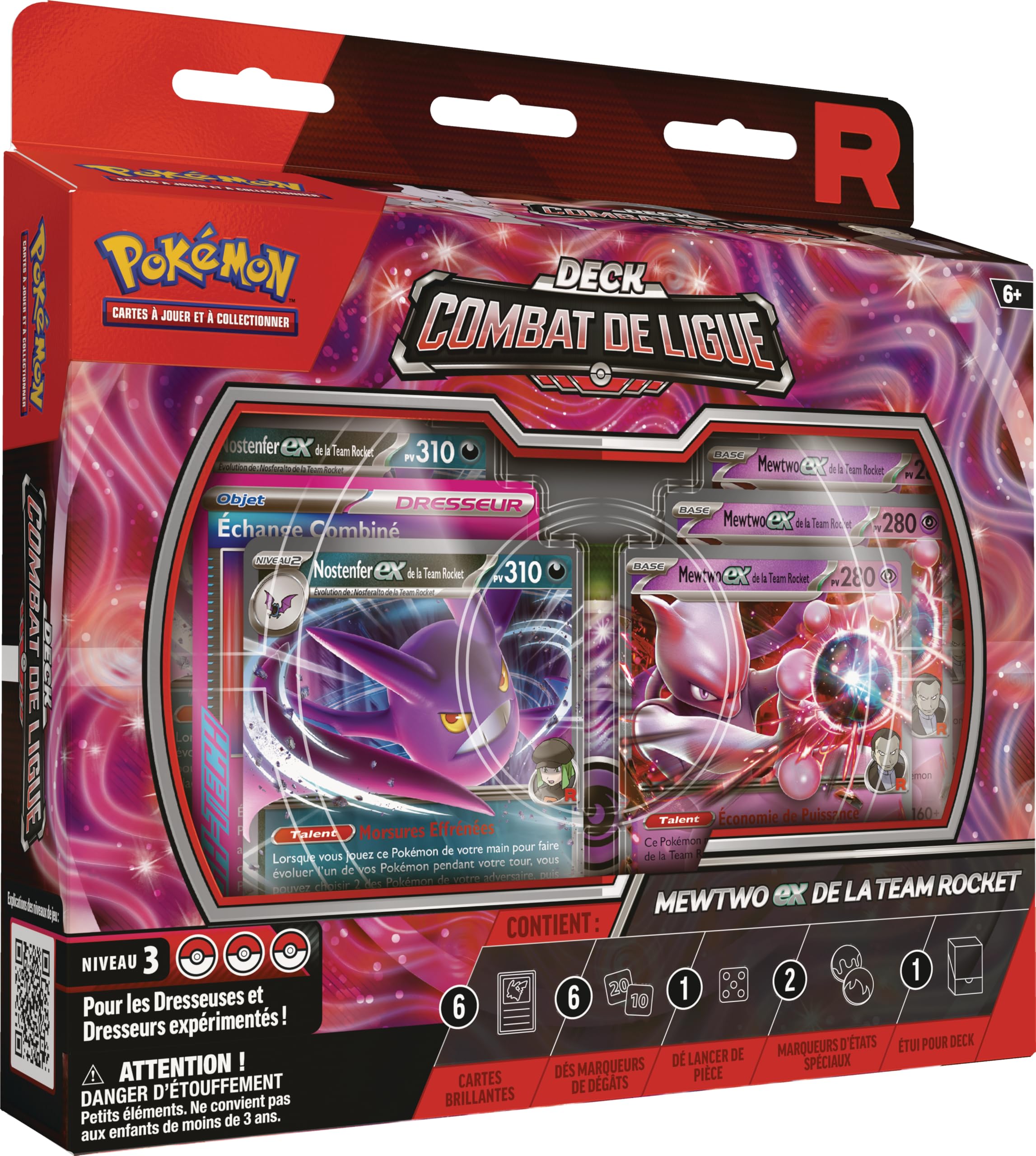 Pokémon : Deck Combat de Ligue Mewtwo-ex de la Team Rocket (1 Deck de 60 Cartes prêt à l’Emploi)
